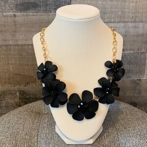 Black Flower Necklace